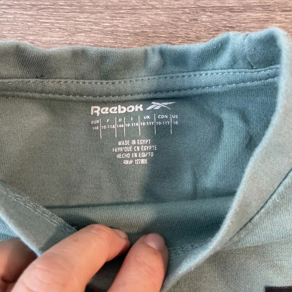 Reebok Boys 2 Pc Shorts Set Size 10 Mint Sage Green Kangaroo Pocket Cargo Outfit